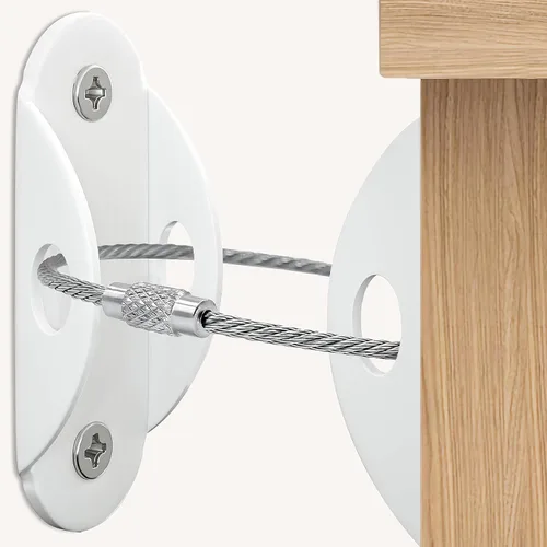 Anclajes para muebles (10 unidades) para bebés, antipunta, anclaje de muebles que asegura 420 libras de tensión resistente a terremotos, anclaje de