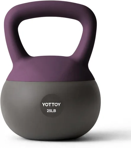 Miniatura 16 de YOTTOY Pesa rusa suave, juego para entrenamiento de fuerza y entrenamientos en casa, base acolchada de lados suaves, mango ancho, ideal