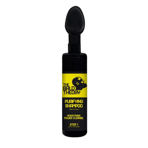 Champú purificador, limpiador orgánico prémium diario con aplicador de masaje en el cuero cabelludo, exfolia ácido salicílico, ácido hialurónico