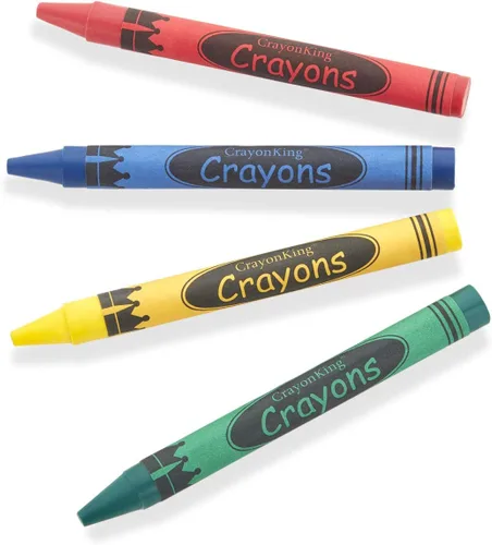 CrayonKing 3,000 crayones a granel (750 piezas de rojo, verde, azul y amarillo) – No se empaquetan en bolsa de plástico. No tóxicos, perfectos para
