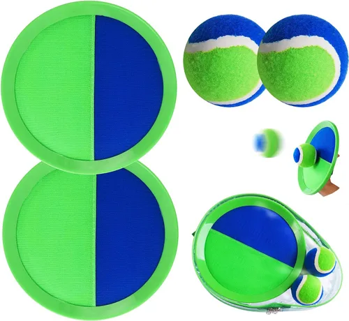 Juego de pelota de captura para niños, juguetes de playa, juegos de lanzamiento y captura de césped en el patio trasero, versión mejorada, lanzar