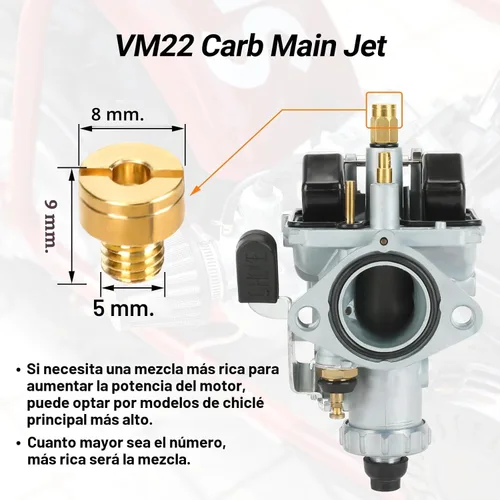 Miniatura 7 de FVRITO - Carburador de alto rendimiento VM22 de 26 mm para Predator 212cc 196cc Coleman CT200U BT200X Mini Bike KT196 Go Kart GX160 GX200 6.5hp