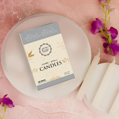 Miniatura 4 de Raajsee Paquete de 20 Mini Velas Cónicas Sin Perfume, Blanco 5 Pulgadas (Alto) Velas de Cena Sin Humo y Sin Goteo Cera de Parafina con Mechas