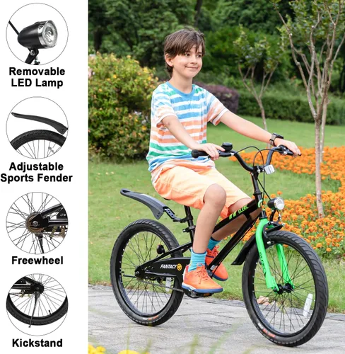 Miniatura 2 de Glerc Fantacy Kids Bike, 12-20 Inch Children Bicycle for 2-13 Years Old Boys Girls, Kids Bicycle with Water Bottle Holder & Headlight & Training