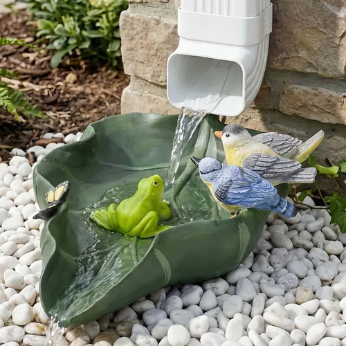 Miniatura 9 de Divertida escultura de gnomo desviador de canalón, desviador extensor de canalón de resina ecológica, extensión de canalón Koi Decor Downspout
