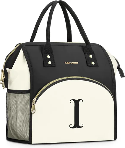Miniatura 17 de Bolsa de almuerzo personalizada para mujer, elegante, reutilizable, aislada, con iniciales, para amiga, grande, de apertura ancha, resistente al