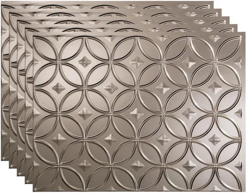 Miniatura 8 de FASÄDE Anillos Panel de Revestimiento Decorativo de Vinilo de 18 x 24 pulgadas en Bronce Argent (Paquete de 5)