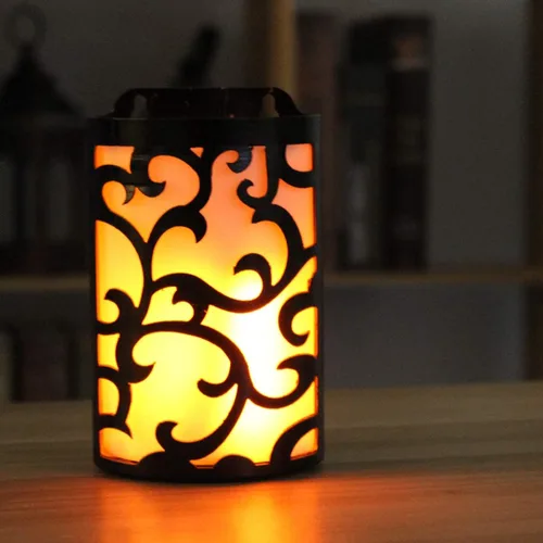Miniatura 3 de WRalwaysLX Faroles decorativos con temporizador, velas sin llama para interiores y exteriores, apliques de pared con llamas parpadeantes