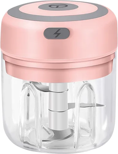 Miniatura 9 de Mini picador de ajo eléctrico, picador de cebolla USB de 100 ml, procesador de alimentos pequeño portátil para jengibre, chile, verduras