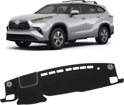 Miniatura 25 de KUST Cubierta negra para tablero de Toyota RAV4 2013-2018 para conducción con mano izquierda, antideslizante, cubierta de tablero de consola