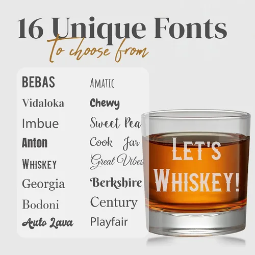 Miniatura 2 de Vaso de whisky personalizado grabado con tu texto personalizado, vaso de bourbon grabado de 12 onzas para cócteles, regalo personalizado para Gafas