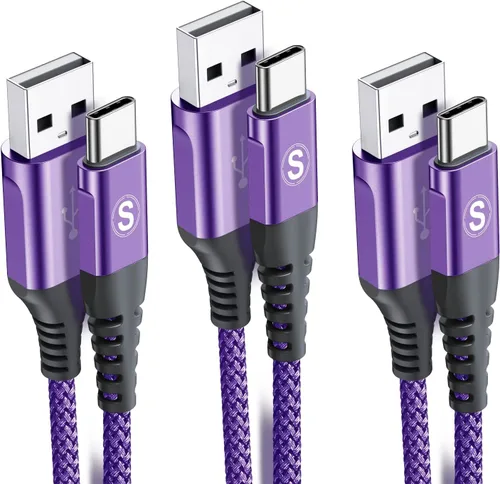 Miniatura 11 de sweguard Cable Cargador USB Tipo C [Paquete de 3, 6.6 pies+3.3 pies+1.5 pies] Cargador iPhone 16 Cable Trenzado de Nylon para iPhone 16 15 Pro Max