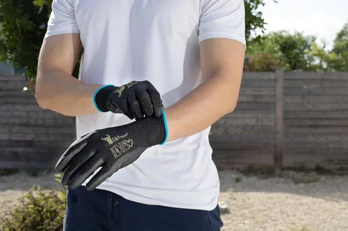 Miniatura 9 de G & F - Guantes de trabajo para hombre, agarre ligero, revestimiento de poliuretano, compatibles con pantalla táctil, flexibles y transpirables