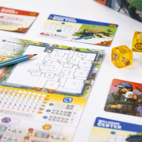 Miniatura 2 de Dinosaur Island - Juego de mesa Rawr y escribir - ¡Construye tu parque temático de dinosaurios! Juego de estrategia, divertido juego familiar