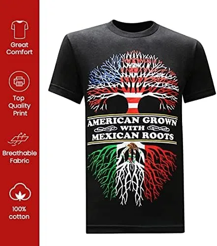 Miniatura 6 de American Grown Mexican Roots - Camiseta divertida