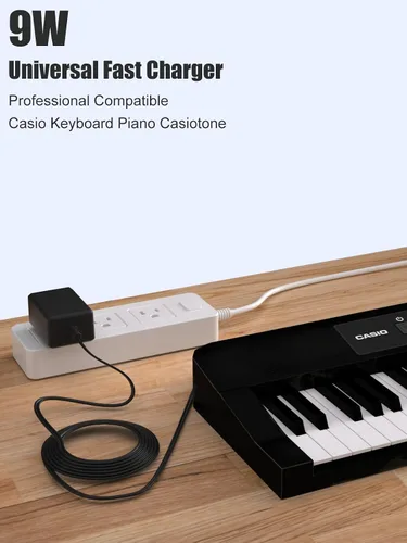 Miniatura 4 de SOLICE Adaptador de CA de 9 V compatible con teclado Casio AD-5 AD-5MU AD-5MR WK-110 WK-200 LK-43 LK-100 LK-220 CTK-496 CTK-573 CTK-700 CTK-710