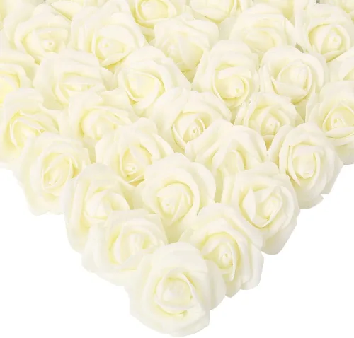Miniatura 36 de Rosas artificiales, 200 piezas de cabezas de flores de rosas artificiales para manualidades, rosas de espuma de 1.97 pulgadas, cabezas de rosas Rosa