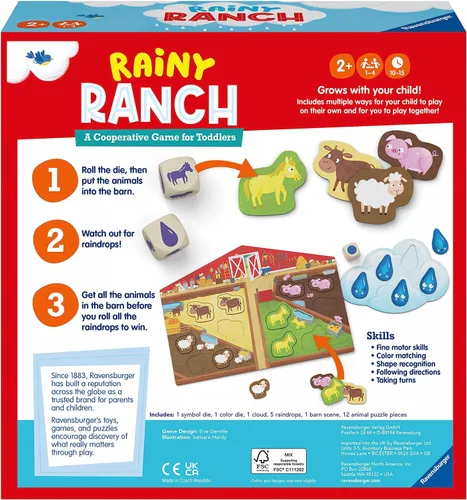 Miniatura 7 de Ravensburger Rainy Ranch - Juego cooperativo atractivo para niños pequeños - Desarrollo de habilidades - Flexibilidad para mentes en crecimiento