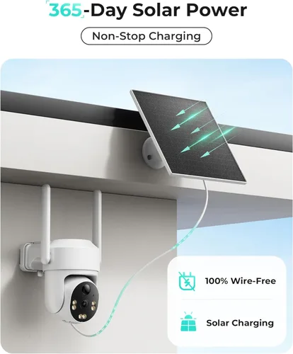Miniatura 3 de LIWAN Cámara de seguridad celular inalámbrica 4G LTE, sin cámara de seguridad WiFi para exteriores, alimentada por energía solar, tarjeta SIM