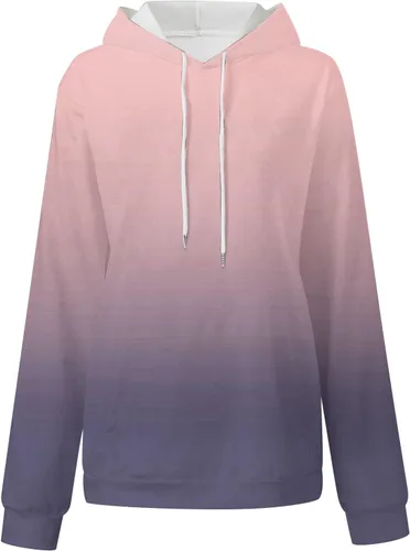 Miniatura 9 de Ceboyel Sudaderas de gran tamaño para mujer, teñido anudado, manga larga, sudaderas con capucha, ajuste holgado, ropa de moda para adolescentes
