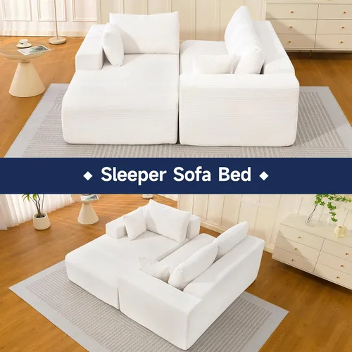 Miniatura 7 de Brage Living Sofá modular modular 2025 de 108 pulgadas, cómodo sofá modular sin hueso con diván en forma de L, sofá de asiento profundo para sala