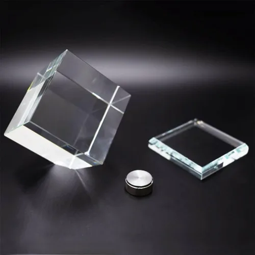 Miniatura 5 de Marco de fotos personalizado en cubo de cristal giratorio 3D, marco de fotos giratorio de 3 fotos, marco de cristal personalizado para recuerdos