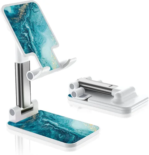 Miniatura 19 de Soporte de teléfono plegable para escritorio - Soporte de teléfono celular de ángulo ajustable - Adecuado para iPhone, Samsung - Flor negra