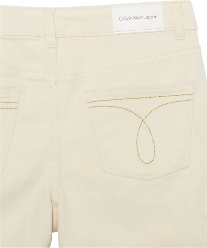 Miniatura 5 de Calvin Klein Pantalones cortos de mezclilla elásticos para niña, Perla de semillapuño