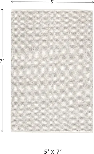 Miniatura 3 de Signature Design by Ashley Jossick - Alfombra neutra de pelo bajo de 5 x 7 pies, color beige y gris