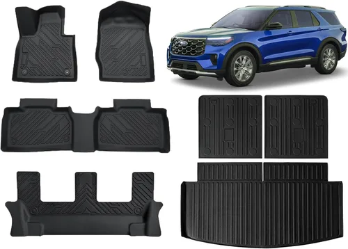 Miniatura 17 de KUST Alfombrillas y tapete de carga para maletero para Toyota RAV4 2019-2025, forro de carga para maletero trasero para todo tipo de clima