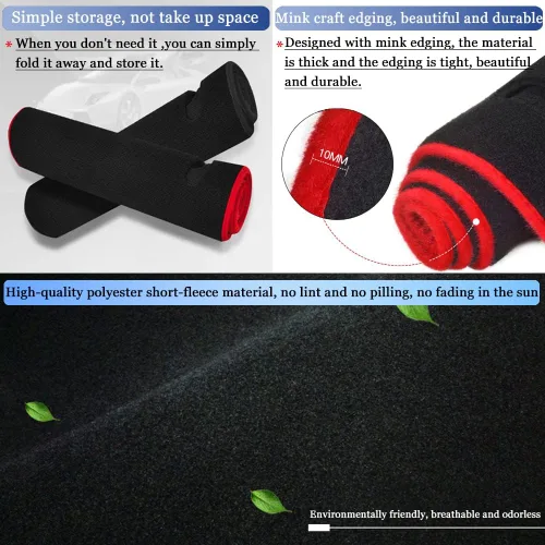 Miniatura 6 de Funda para salpicadero Alfombrilla para salpicadero Alfombrilla para tablero a medida para Nissan Frontier 2007-2019 para Suzuki Equator 2009-2012