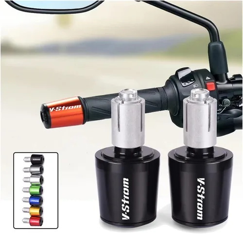 Miniatura 5 de CNC Motorcycle Accessories 22MM Handlebar Grips Handle Bar Cap End Plugs for Suzuki DL650 V-Strom 650 Vstrom 2004-2022 2021 2020 (Color : Black)