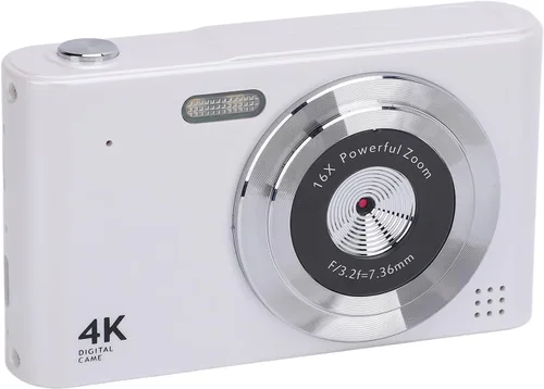 Miniatura 10 de Cámara digital 4K, enfoque automático 16x zoom 48MP cámara de vlogging con pantalla de 2.4 pulgadas, cámara compacta antivibración con flash