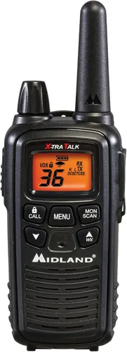 Miniatura 2 de Midland LXT600BBX4 FRS Walkie Talkies para Negocios - Radios de Dos Vías de Largo Alcance de 36 Canales con Auriculares y Base de Carga, Alertas