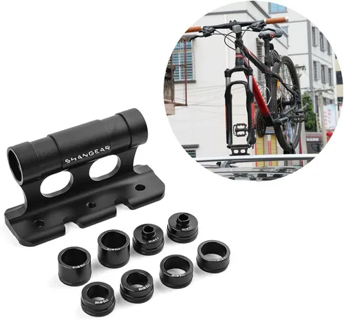 Miniatura 2 de Soporte de bicicleta de montaje, clip fijo para horquilla delantera de bicicleta, bloque de bicicleta de montaje en horquilla con adaptador de 4