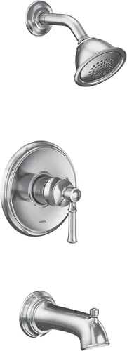 Miniatura 5 de Moen UT2183EPBN Dartmoor M-CORE Serie 2 - Kit de molduras para bañera y ducha con 1 mango, requiere válvula, níquel cepillado