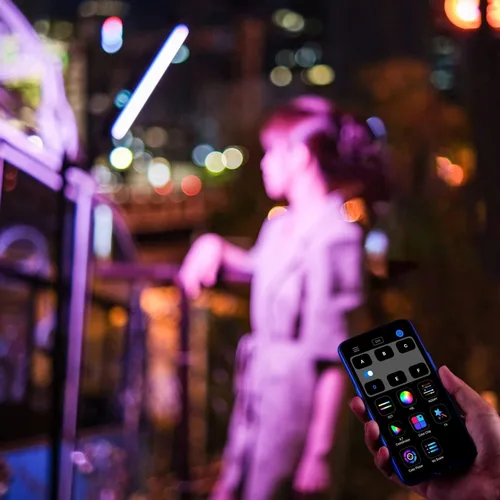 Miniatura 3 de Varita de luz de mano, tubo de luz RGB K21, control por aplicación, 2500K-8500K, varita de luz LED para pintura de luz nocturna, fotografía, video