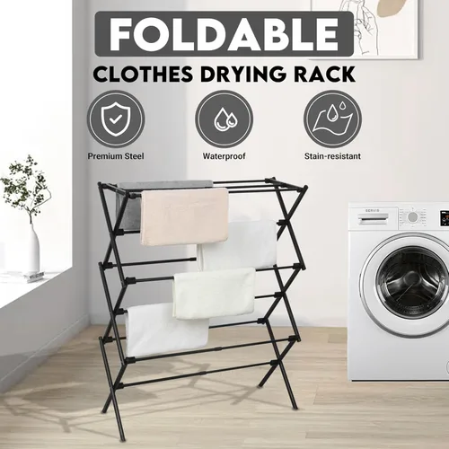 Miniatura 2 de ZOES HOMEWARE Tendedero de ropa Tendedero plegable de ropa para lavandería Secadores portátiles plegables pequeños para lavandería Uso