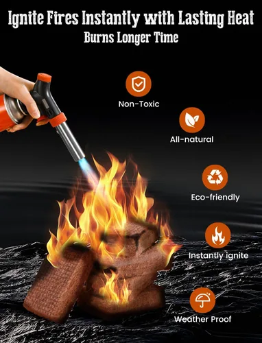 Miniatura 5 de E500 Arrancador de fuego, cuadrados para barbacoa, fogata, chimenea, estufa de leña, chimenea, hoguera, parrilla, 32 cubos para uso en interiores