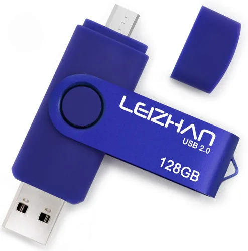 Miniatura 9 de 32 GB OTG USB Flash Drive 64 gb128gb Pendrive de metal para teléfono inteligente Android Micro USB Pen Drive USB 2.0 para Samsung, Huawei, Púrpura