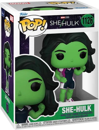 Miniatura 3 de POP Marvel: [She Hulk] Attorney at Law - [She Hulk] Figura de vinilo Funko (empaquetada con funda protectora de caja compatible), multicolor, 3.75