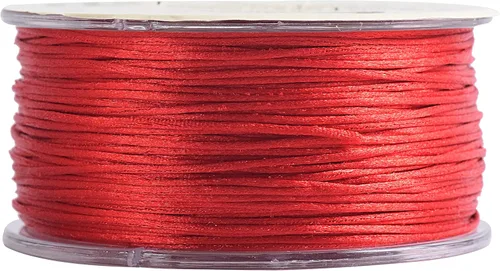Miniatura 135 de KONMAY 80 Yardas 1.0mm Cordón Rattail de Nylon Satén Seda Trim Hilo para Cuentas para Nudos Chinos, Kumihimo, Trabajo con Cuentas, Macramé, 2-Azul