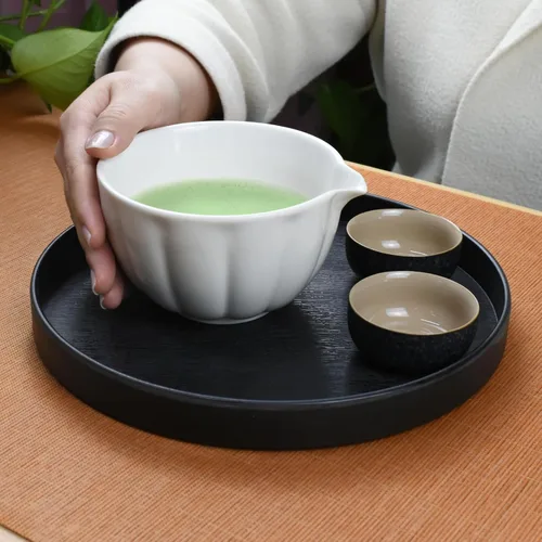 Miniatura 7 de Artcome Juego de té Matcha japonés de 4 piezas, cuenco Matcha con boquilla de vertido, batidor de matcha, cuchara de té, soporte para batidor, kit