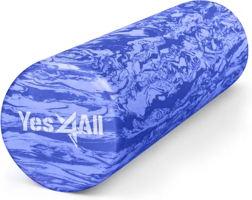 Miniatura 11 de Yes4All Rodillo de espuma EVA firme para la espalda - Rodillo redondo para la espalda para ejercicio, yoga y pilates 12/18/24/36 pulgadas A. Azul