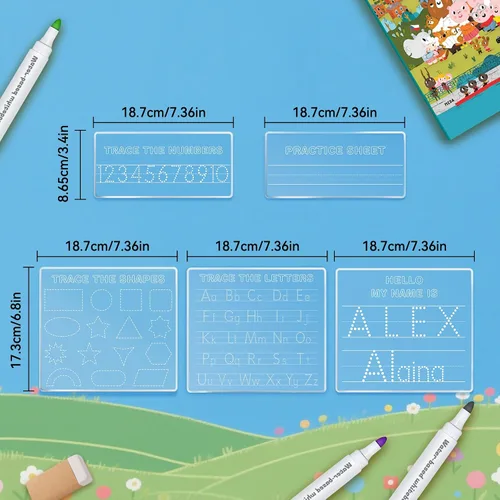 Miniatura 2 de Tablero de rastreo de nombres personalizado, pizarra de borrado en seco, alfabeto acrílico regrabable personalizado y número, letrero de escritura a