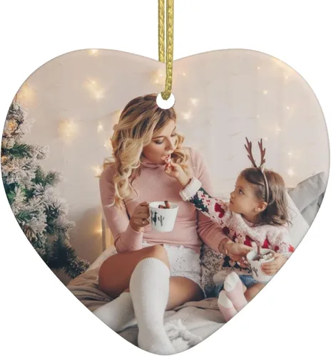 Miniatura 10 de Adornos personalizados de Navidad con foto/nombre, adornos personalizados de Navidad 2024, impresión de doble cara para árbol de Navidad, hogar