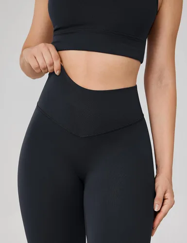 Miniatura 4 de UNISSU Leggings de entrenamiento de cintura alta sin costura frontal para mujer, pantalones de yoga suaves para gimnasio, mallas atléticas - 25