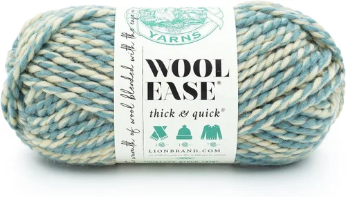 Miniatura 63 de Lion Brand Yarn - Ovillo de lana Wool-Ease Thick & Quick color fuerza aérea