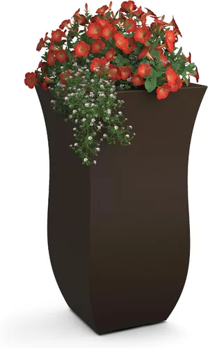 Mayne Valencia - Maceta de 30 pulgadas de alto, resistente a la intemperie, para flores, diseño duradero para interiores y exteriores, para patio,