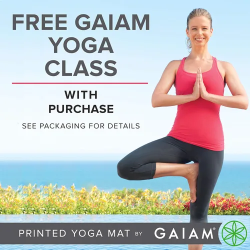 Miniatura 4 de Gaiam - Alfombrilla de yoga, 6 mm, extra gruesa, antideslizante, de primera calidad, para todo tipo de yoga, pilates y ejercicios en el suelo